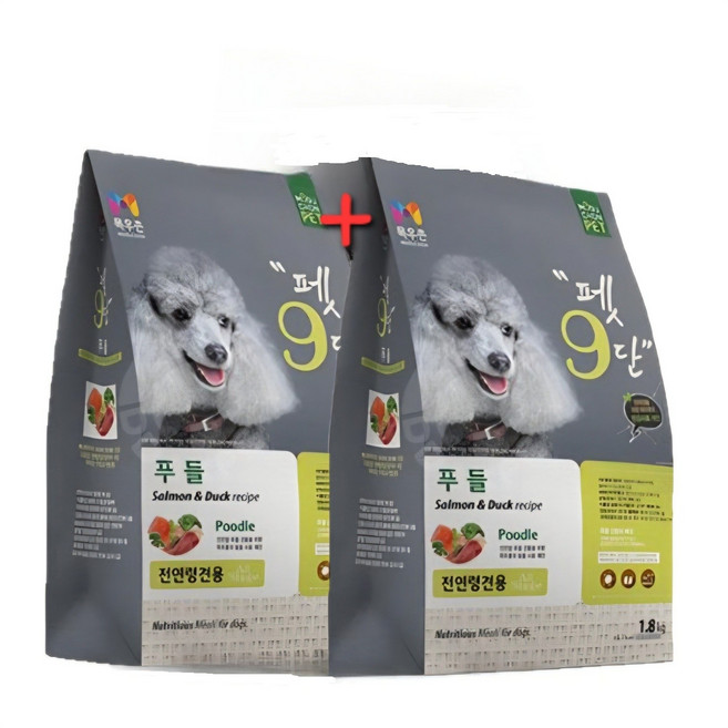 목우촌펫 강아지 펫9단 기능성 사료, 푸들, 1.8kg, 2개