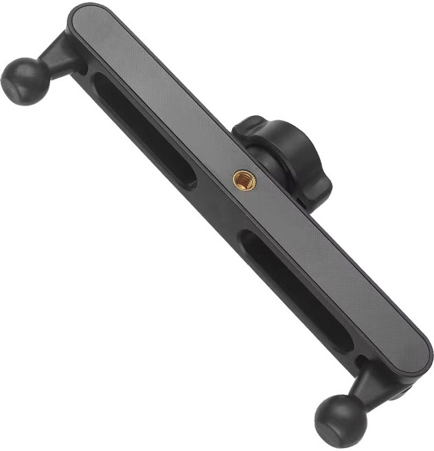 (듀탭) 휴대폰 듀얼 더블 거치대 삼각대 1/4규격 동시거치 헤드 17mm 18mm 마운트 다용도 DUTP-DH1, 1개, (듀탭) 듀얼 헤드 거치대홀더(블랙)