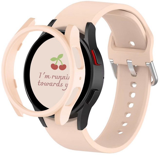 아이메이드잇 갤럭시워치 실리콘 스트랩 케이스, 샌드핑크, 1개