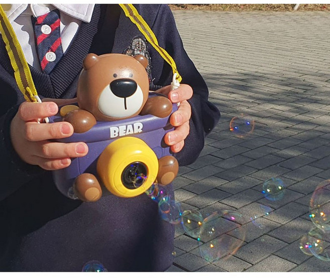 버블건 카메라 비눗방울 배터리 포함, 베어, 1개