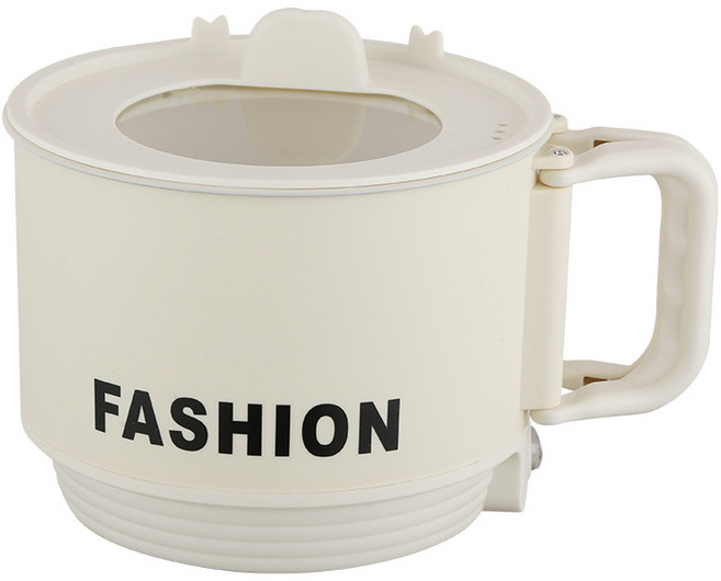 DS 다용도 전기냄비 접이식 손잡이 도자기유약 코팅 처리 전권발열 건열단전 멀티쿠커, HCKY-08 화이트