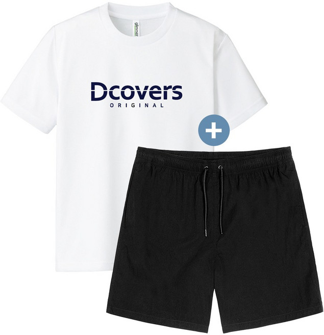 1+1 DCOVERS 반팔티+반바지 2종세트 디커버스 남자 여자 기능성 티셔츠