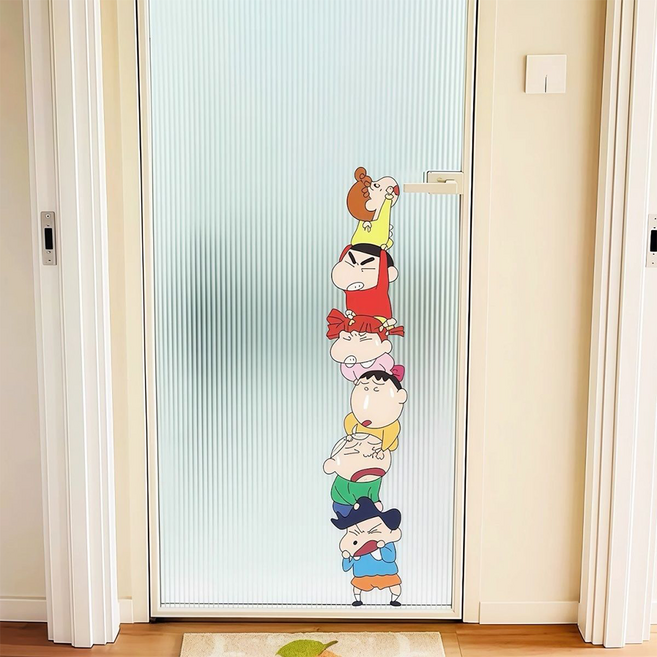 래미리아 짱구 유리문 방수 스티커, 짱구 유리문 수티커