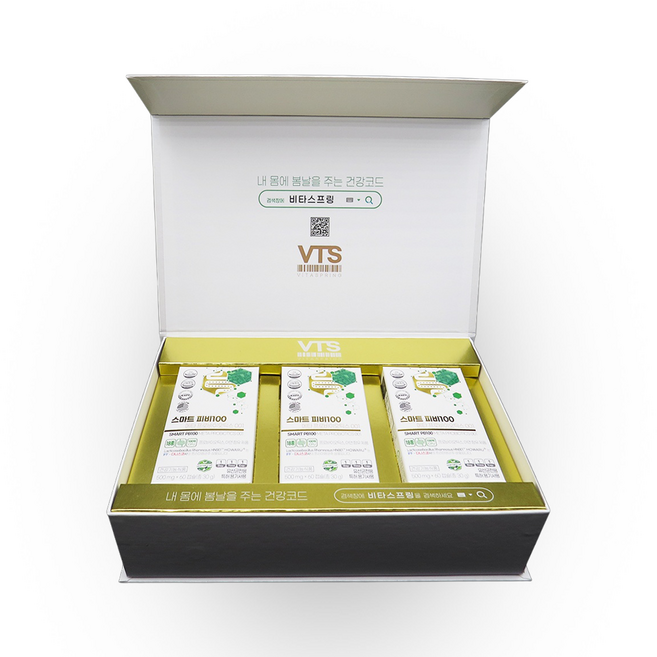 비타스프링 기프트 세트 스마트 피비100 메타 프로바이오틱스 001 500mg 60캡슐 3개 100억 CFU HOWARU HN 001 프리미엄 유산균, 60정