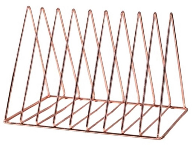 킹콩 다용도 책꽂이 LP 보관함 선발 거치대 수납 랙, 로즈골드2개