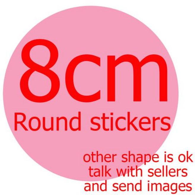 맞춤형 스티커 및 회사 로고 맞춤형 라벨 방수 및 나만의 라벨 디자인 생일 웨딩 스티커 CP1, [17] Round-8cm-30pcs