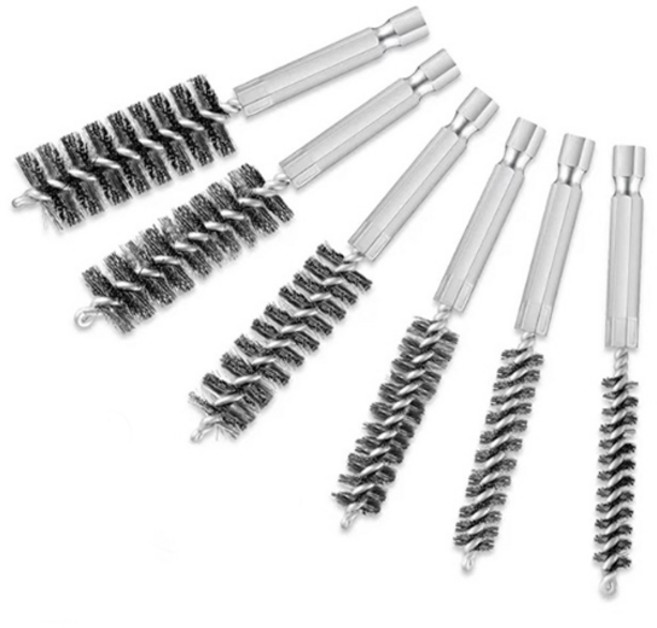 라인테크 육각 와이어 브러쉬 스텐브러쉬 6종 세트, 1개, 스텐