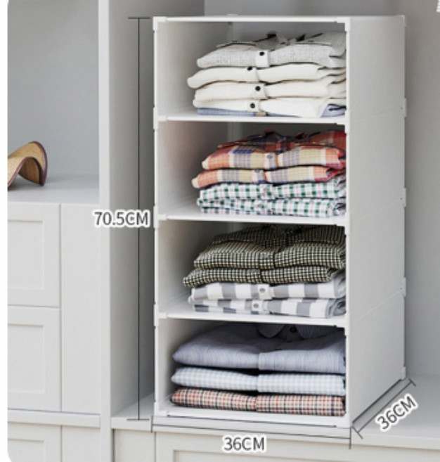 깊은 옷장용 슬라이딩 스틸 옷정리함 니트 티셔츠 칸막이 서랍 수납트레이, 1개, isum 2단
