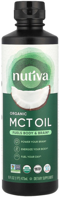 누티바 MCT 오일 언플레이버드 비건, 473ml, 1개