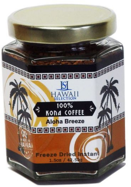 Hawaii Selection 분쇄 가루 커피 하와이 셀렉션 100% 코나 동결 건조 즉석커피 1.5온스 42.52g, 1개, 1개입