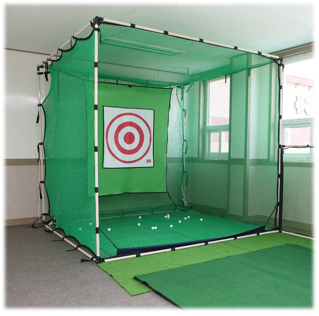 개인 골프연습장 골프네트 실내골프망 골프매트 2.5m, 1개