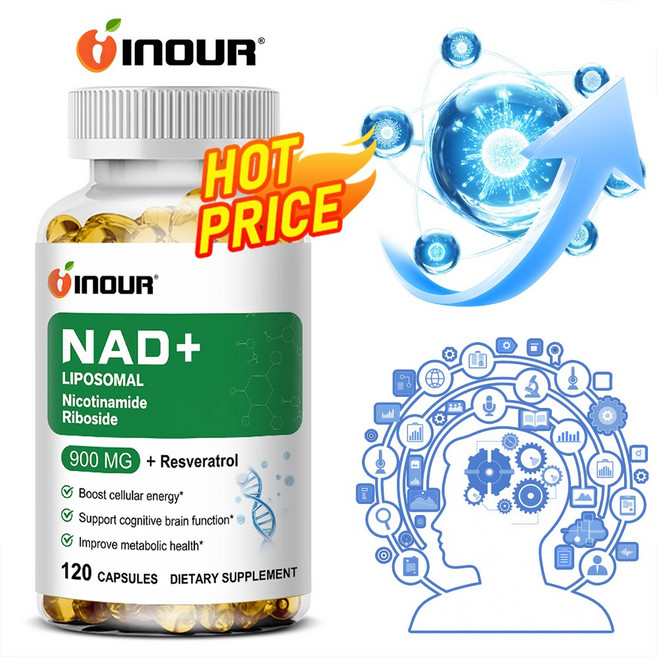 NAD+ 보충제 60/120캡슐 니코틴아마이드 리보사이드 500mg 셀 에너지 대사 건강, 1개, 60정