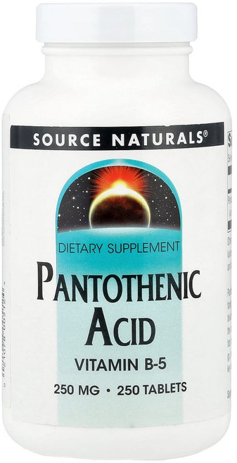 소스내츄럴스 판토텐산 비타민 B-5 250mg 타블렛, 250정, 1개
