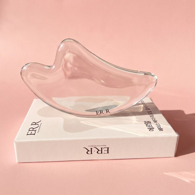 에르알 페이스 바디 리프팅 괄사 마사지기, 투명, 1개