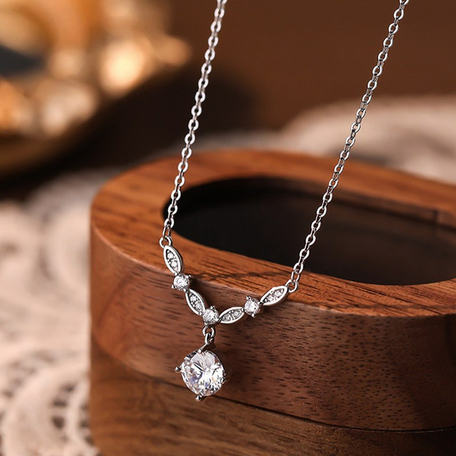 999실버 샤이니 여성 목걸이 여성 은목걸이 순은999 펜던트 선물추천 사이즈 조절 가능