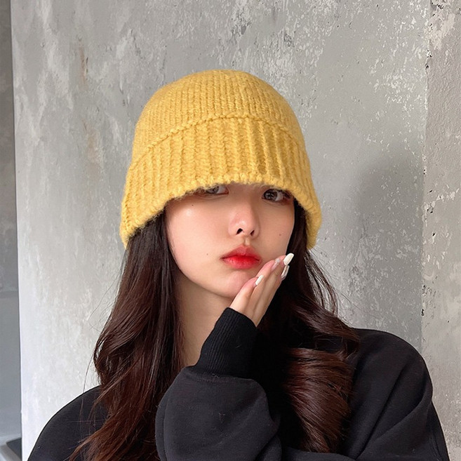 뜨랑 니트 버킷햇 비니 벙거지모자 챙모자 겨울모자 가을모자 방한모 털모자