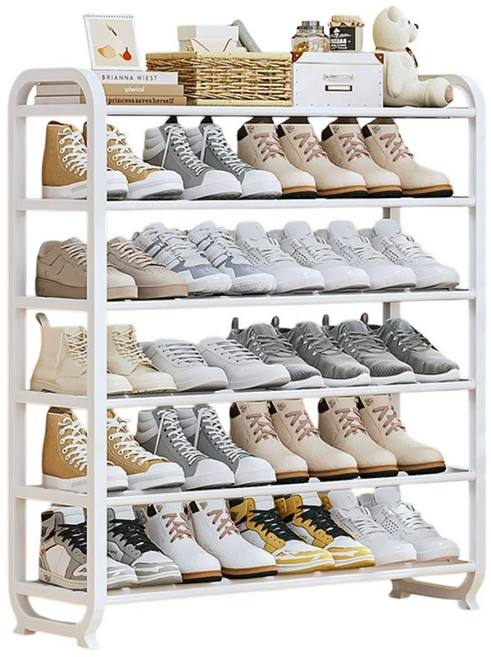 레디박스 현관 튼튼 간편조립 신발장 신발정리대 미니 선반 수납함 75cm, 화이트, 6단