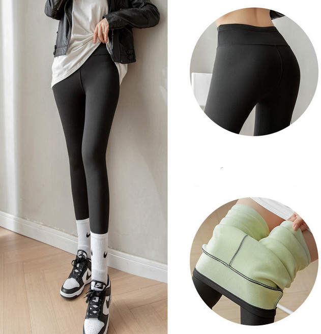 여성 겨울 기모 스판 레깅스 포근한 방한 슬림핏