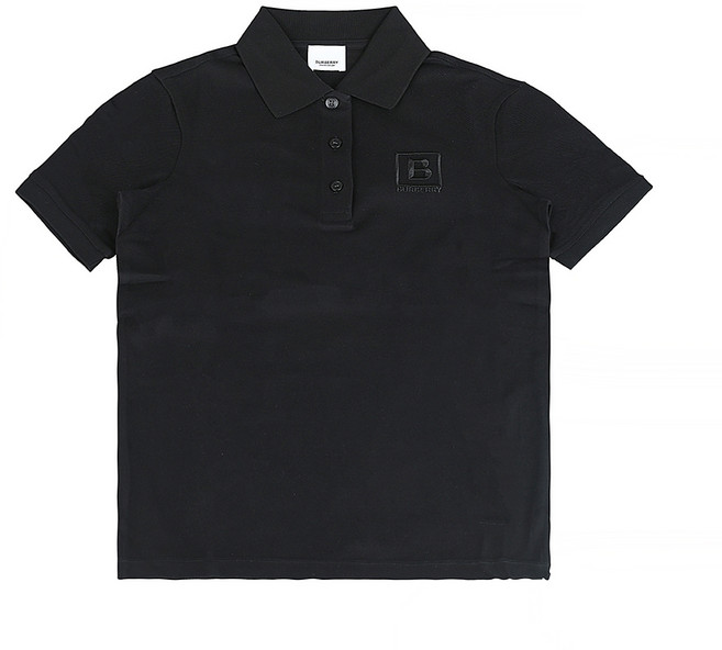 BURBERRY 胸前刺繡B字方框LOGO棉質短袖POLO衫