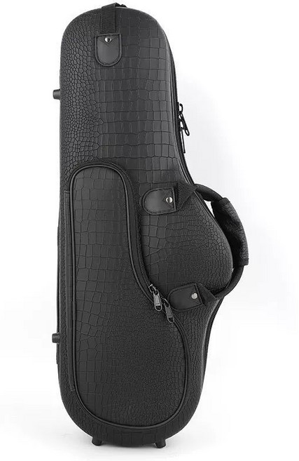 알토 색소폰 하드, 1개, 가죽 표면 블랙 악어무늬