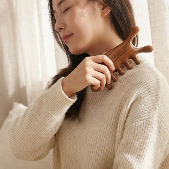 마사지 경락 마사지 마사지 경락 빗 두피 목 얼굴 도구 어깨 마사지 빗 도구, 상세페이지 참조, 1개