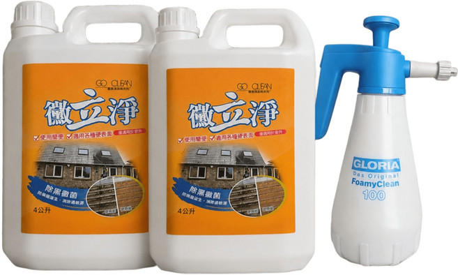 GO CLEAN 微立淨 除黑黴菌 適用各種牆面、建築外觀 4公升, 1套, 8L