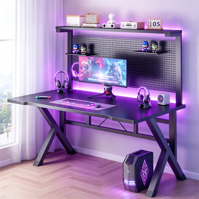 사무용책상 추천 TOP10 — 편안홈 K자 다용도 게이밍 컴퓨터 책상 업그레이드 타공