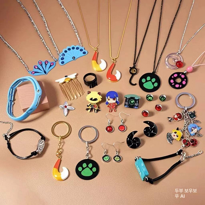 레이디버그 미라클스톤 팔찌 검은 캣츠아이 무당벌레