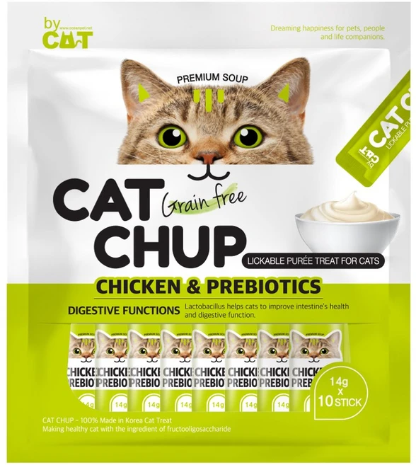 캣찹 반려묘 닭고기 프리바이오틱스, 닭고기 + 유산균, 14g, 80개 - 쿠팡