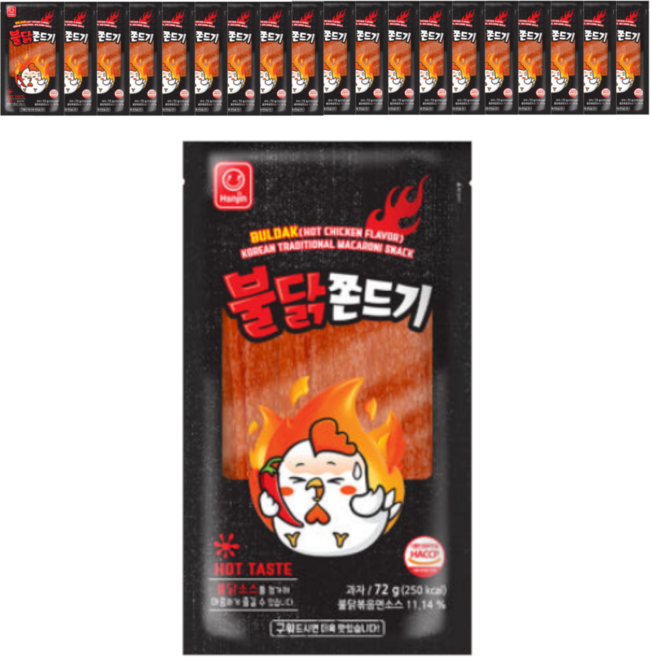 한진 불닭 쫀드기, 72g, 20개