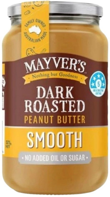 MAYVER'S 絲滑黑咖啡花生醬 375公克 無添加糖, 375g, 1個