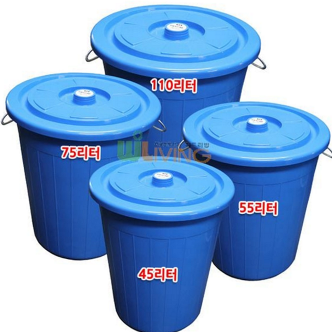 산업용 운반 카트 공업용 화물 대형 운반용 이동 카트 대차 분리수거함 만능용기 쓰레기통 플라스틱 이동식, 1