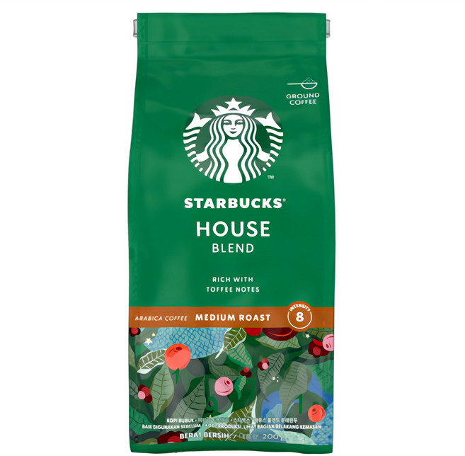스타벅스 하우스 블렌드 분쇄원두, 핸드드립, 200g, 1개