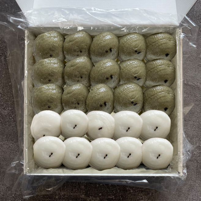 기정떡 잔기지떡 술떡 답례떡 흰색반 쑥색반, 30개, 30g