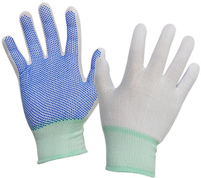 알라딘 나일론 도트장갑 백색 [W269285], 10개