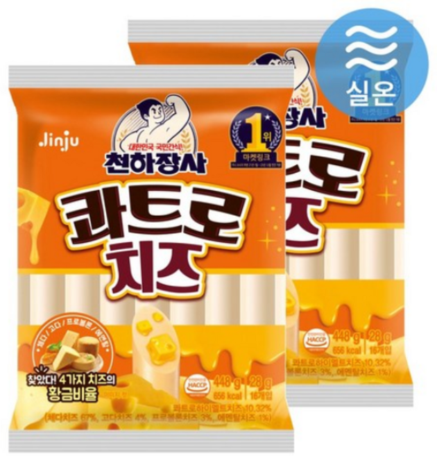 진주 천하장사 콰트로치즈, 28g, 32개