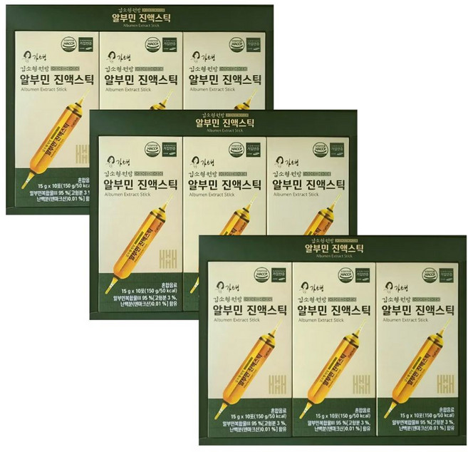김소형원방 알부민 진액스틱 15g x 30포, 30회분, 3박스