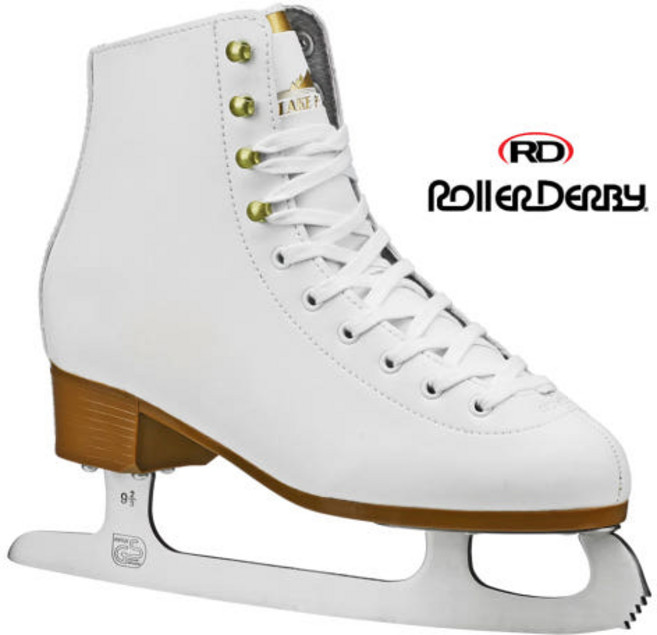 R-STAR 아이스 스케이트 피겨 하키 입문 초보자 여자 부츠형 캐스케이드, 240, 화이트