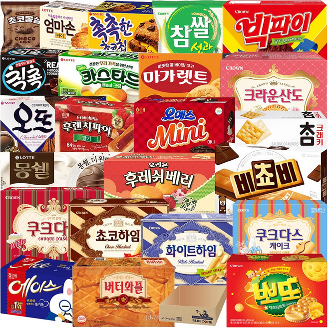낱개포장 과자 간식 세트 후렌치파이 뽀또 산도딸기 비쵸비 오예스미니 오뜨쇼콜라 촉촉한초코칩 카스타드 엄마손파이 에이스 몽쉘 빅파이 쿠크다스 케이크 화이트 칙촉 후레쉬베리, 23개