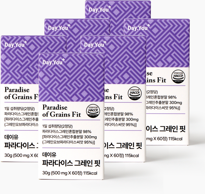 데이유 파라다이스 그레인 핏 가격, 6개, 60정