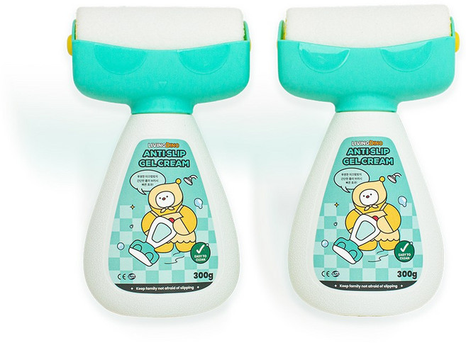 리빙디노 안티슬립 미끄럼방지 젤 크림 롤러형, 미끄럼방지젤, 2개