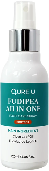[큐어유] 푸디페아 손/발바닥 피부 손발톱 올인원 풋스프레이 발톱관리 120ml, 1개입, 1개 - 쿠팡