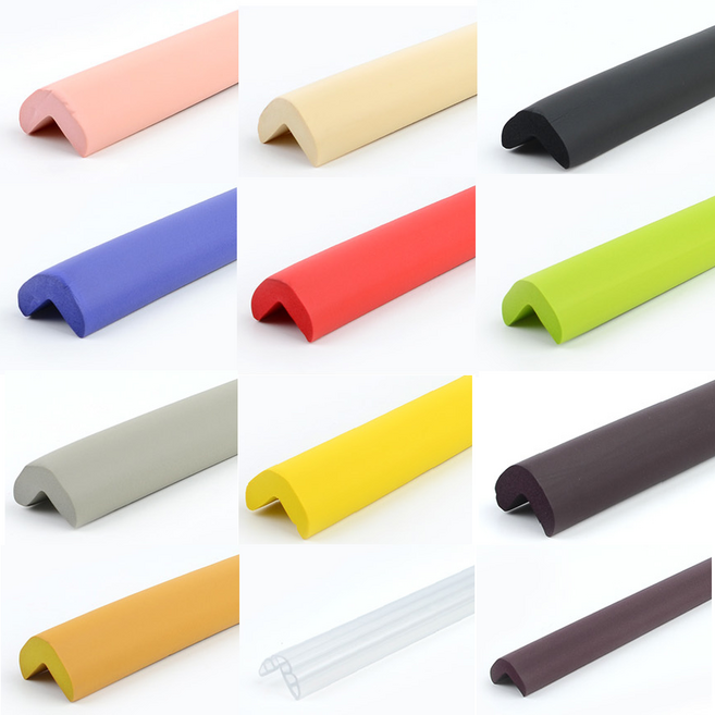 스폰지형 아기 가구 모서리보호대 코너 보호대 식탁 컬러 투명 1개입(소/대), 블랙-대, 1개