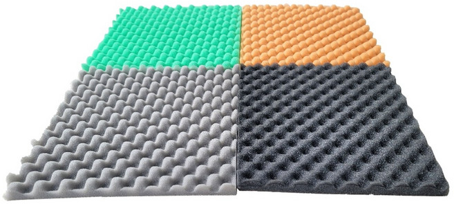 계란판 방음재 1mX2mX50T(50mm) 접착식, 1개, 블랙 접착식