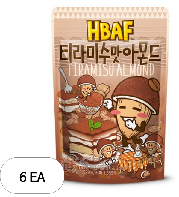 바프 티라미수맛 아몬드, 120g, 6개