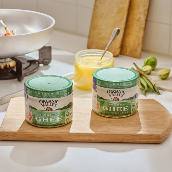 (1+1) 오가닉밸리 유기농 기버터 212g X 2개 목초우 유기농 기버터 Organic Valley Ghee Clarified Butter