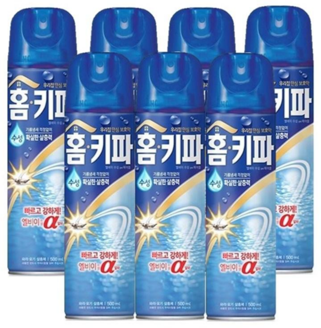 홈키파 엘비이수성알파에어졸500mlx7개 모기약 에프킬라, 7개, 500ml