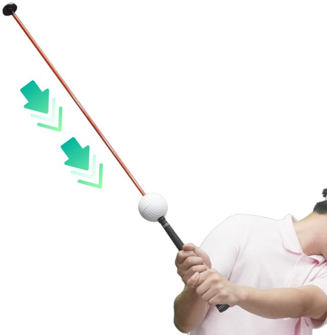 퍼플그린 템포스틱 골프스윙연습기 연습스틱 연습채, 빨간색, 1개