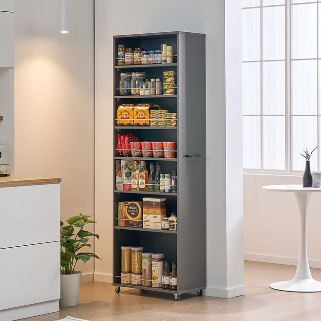 동서가구 핏틈 300 슬라이딩 틈새장 DF926454, 그레이