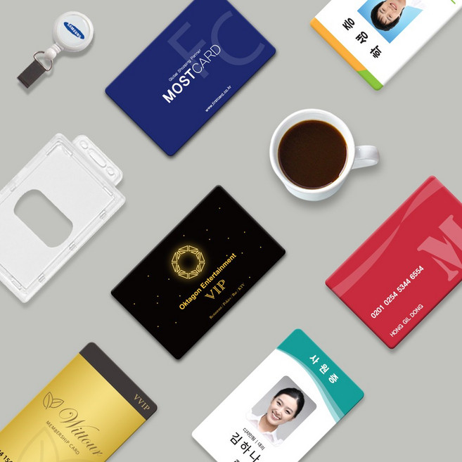 PVC 카드제작 사원증발급 연예인굿즈 포토 자격증 학생증 회원증 공무원증, 양면 50~99장, 있음